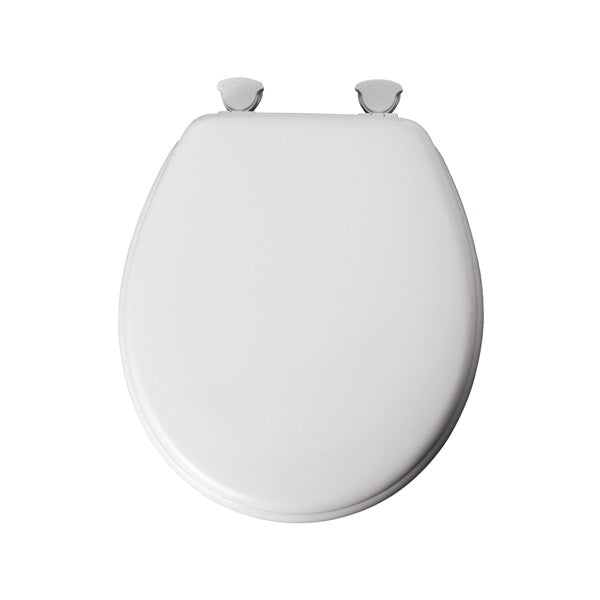 BEMIS 44EC-000 Toilet Seat, Round, Molded Wood, White, Twist Hinge