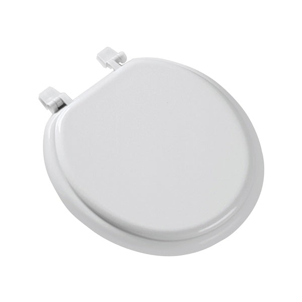 BEMIS 66TT-000 Toilet Seat, Round, Molded Wood, White, Top-Tite Hinge