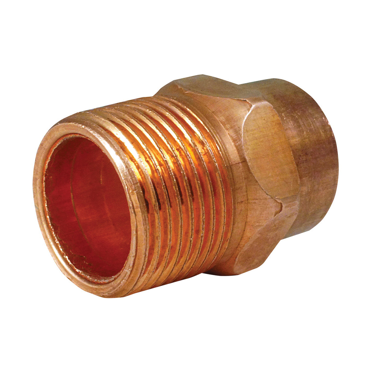 EPC 104 Series 30300 Pipe Adapter, 3/8 in, Sweat x MNPT, Copper