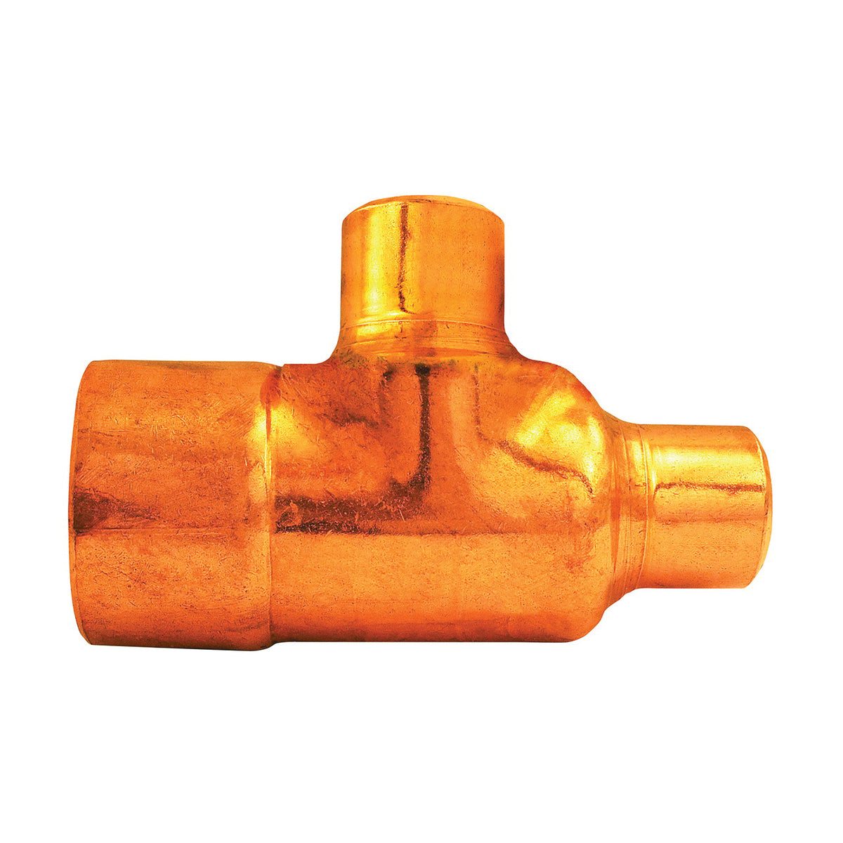 EPC 111R Series 32794 Reducing Pipe Tee, 3/4 x 1/2 x 1/2 in, Sweat, Copper