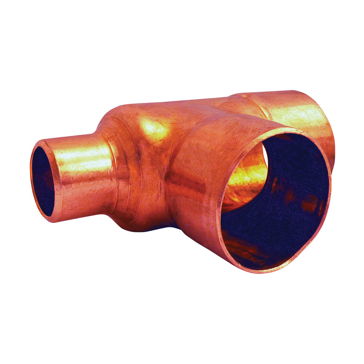 EPC 111R Series 32790 Reducing Pipe Tee, 3/4 x 1/2 x 3/4 in, Sweat, Copper