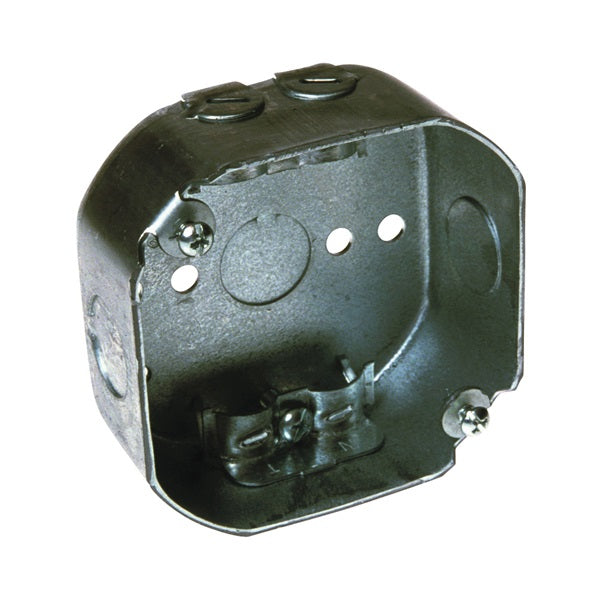 RACO 146 Octagonal Box, 4 in OAW, 1-1/2 in OAD, 4 in OAH, 1 -Gang, 3 -Knockout, Galvanized Steel Housing Material