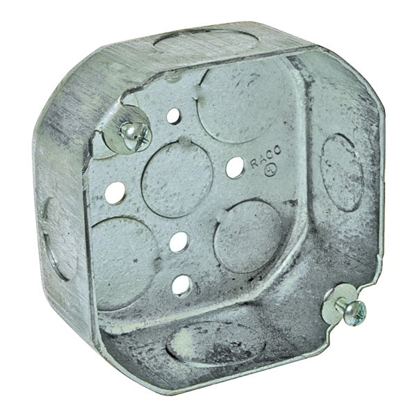 Orbit D4RB-50/75 Switch Box, 4 in OAW, 1-1/2 in OAD, 4 in OAH, 1 -Gang, 9 -Knockout, Steel Housing Material, Gray