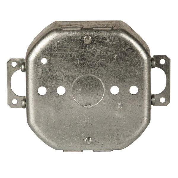 RACO 150 Octagonal Box, 5 in OAW, 1-1/2 in OAD, 4 in OAH, 1 -Gang, 3 -Knockout, Galvanized Steel Housing Material