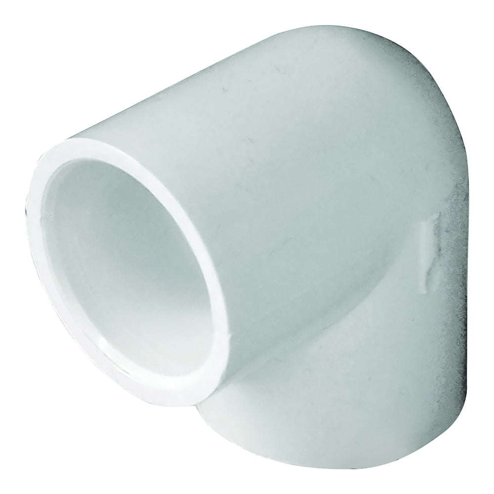GENOVA 300 Series 30707 Pipe Elbow, 3/4 in, Slip, 90 deg Angle, PVC, White, SCH 40 Schedule