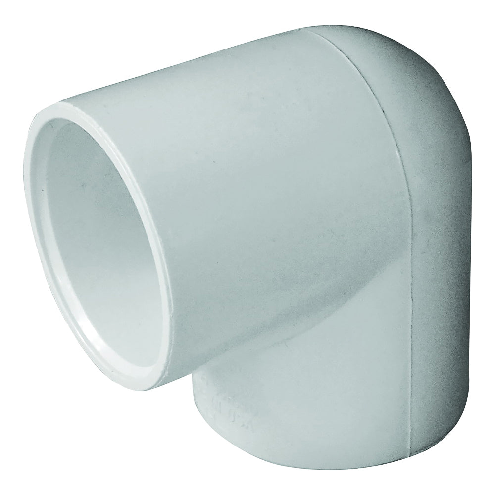 GENOVA 300 Series 435522/30714 Pipe Elbow, 1-1/4 in, Slip, 90 deg Angle, PVC, White, SCH 40 Schedule