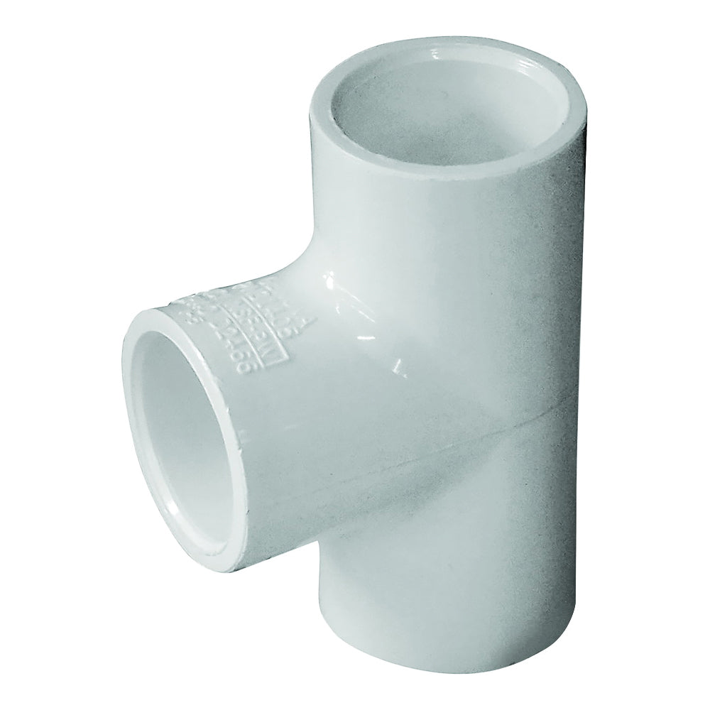 GENOVA 300 Series 31405 Pipe Tee, 1/2 in, Slip x Slip-Joint, PVC, White, SCH 40 Schedule