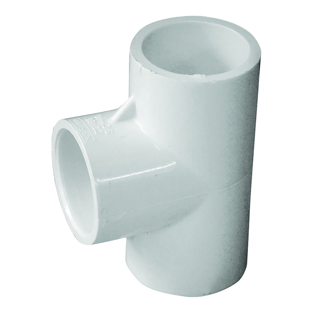 GENOVA 300 Series 401-007BC Pipe Tee, 3/4 in, Slip x Slip-Joint, PVC, White, SCH 40 Schedule