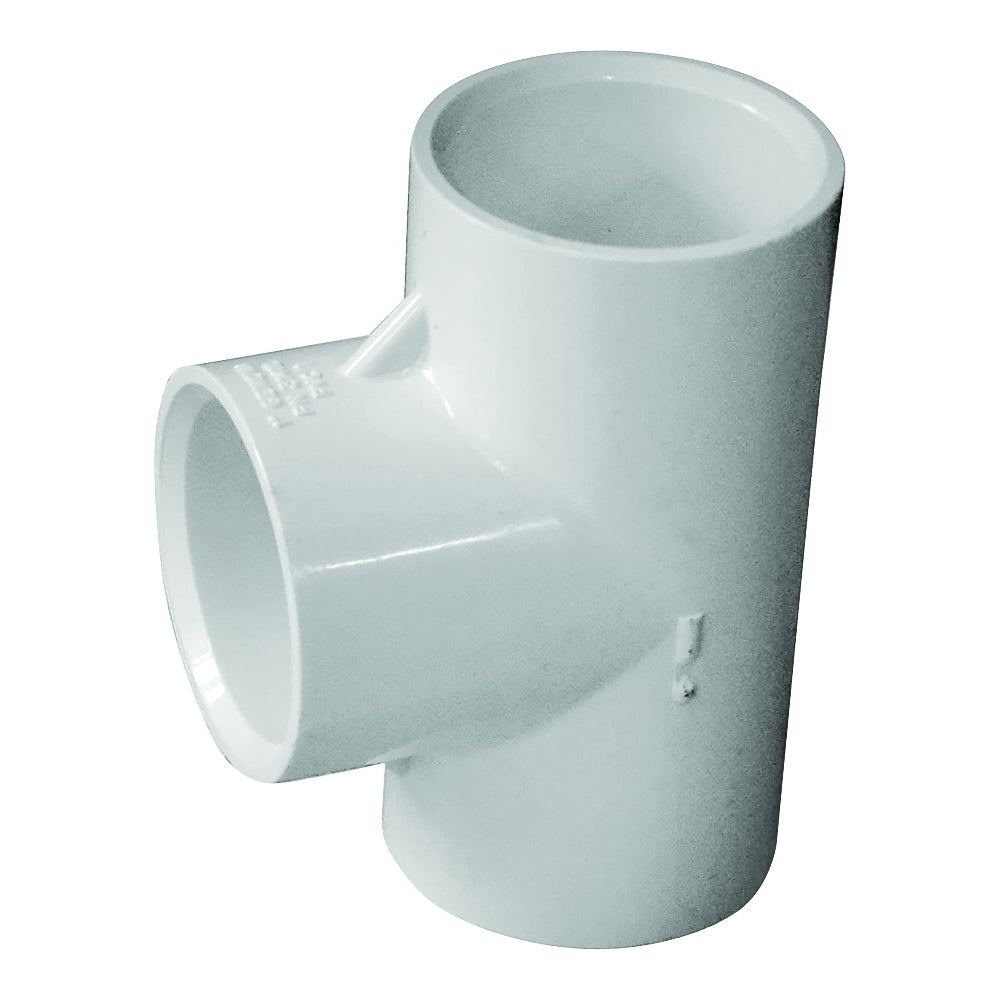 GENOVA 300 Series 31410 Pipe Tee, 1 in, Slip x Slip-Joint, PVC, White, SCH 40 Schedule