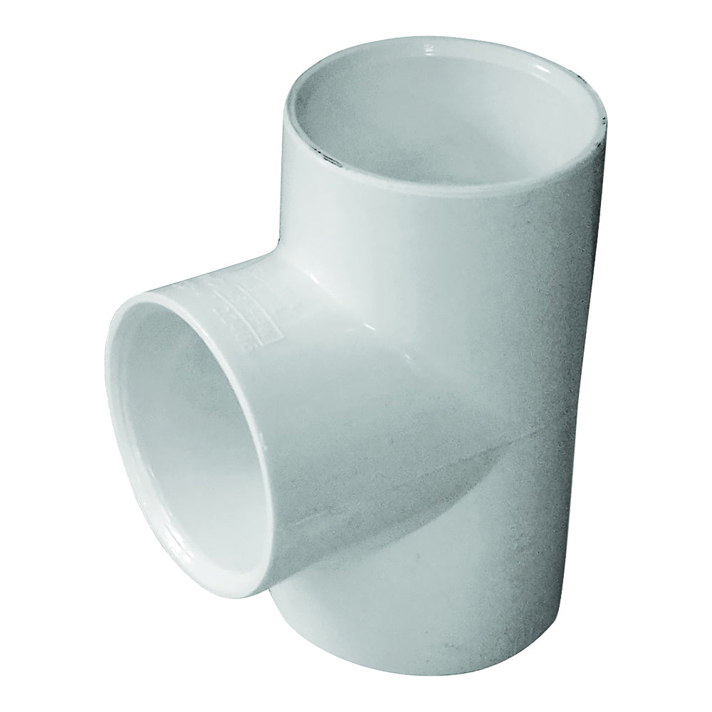 GENOVA 300 Series 31414 Pipe Tee, 1-1/4 in, Slip x Slip-Joint, PVC, White, SCH 40 Schedule
