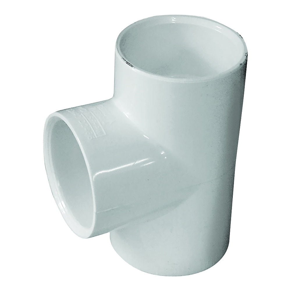 GENOVA 300 Series 31415 Pipe Tee, 1-1/2 in, Slip x Slip-Joint, PVC, White, SCH 40 Schedule