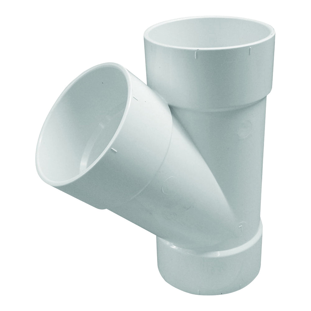 GENOVA 41030 Pipe Wye, 3 in, Hub, PVC