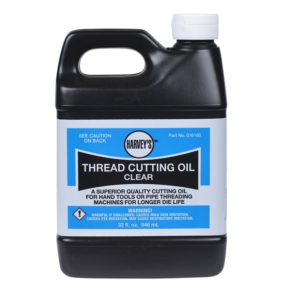 Harvey 016100 Thread Cutting Oil, 1 qt Bottle, Clear