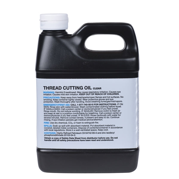 Harvey 016100 Thread Cutting Oil, 1 qt Bottle, Clear