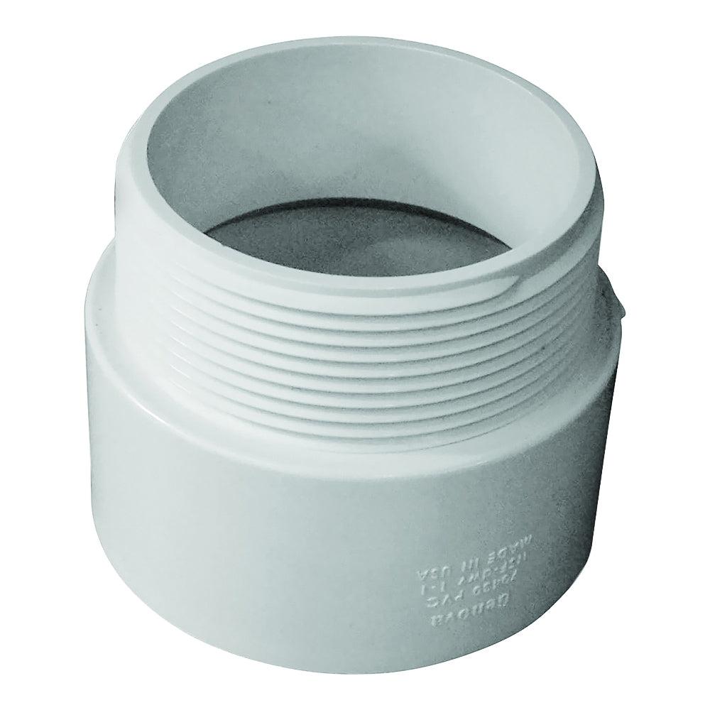 GENOVA 700 Series 70430 Pipe Adapter, 3 in, Hub x MIP, PVC, SCH 40 Schedule