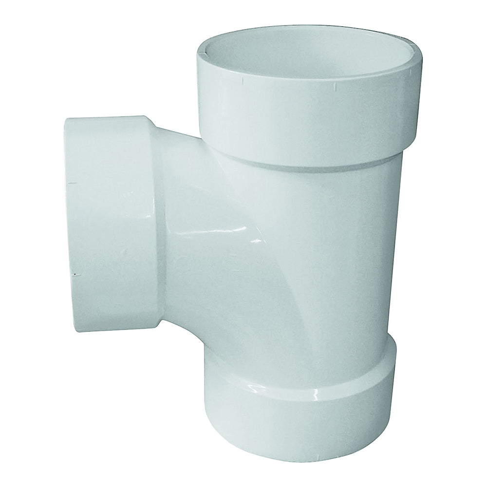 GENOVA 700 Series 71140 Sanitary Pipe Tee, 4 in, Hub, PVC, SCH 40 Schedule