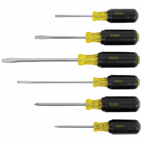 STANLEY 66-565 Screwdriver Set, Steel, Black Oxide/Chrome, Black