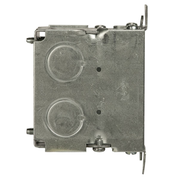 RACO 567 Switch Box, 1 -Gang, 1 -Outlet, 7 -Knockout, 1/2 in Knockout, Steel, Gray, Galvanized