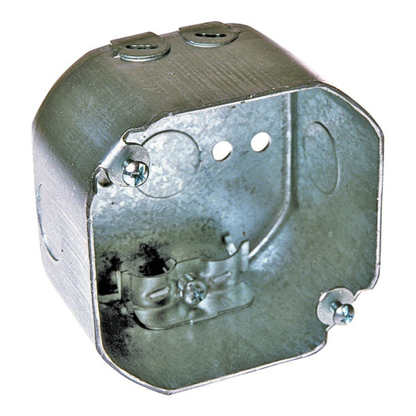 RACO 175 Octagonal Box, 4 in OAW, 2-1/8 in OAD, 4 in OAH, 3 -Knockout, Steel Housing Material, Gray