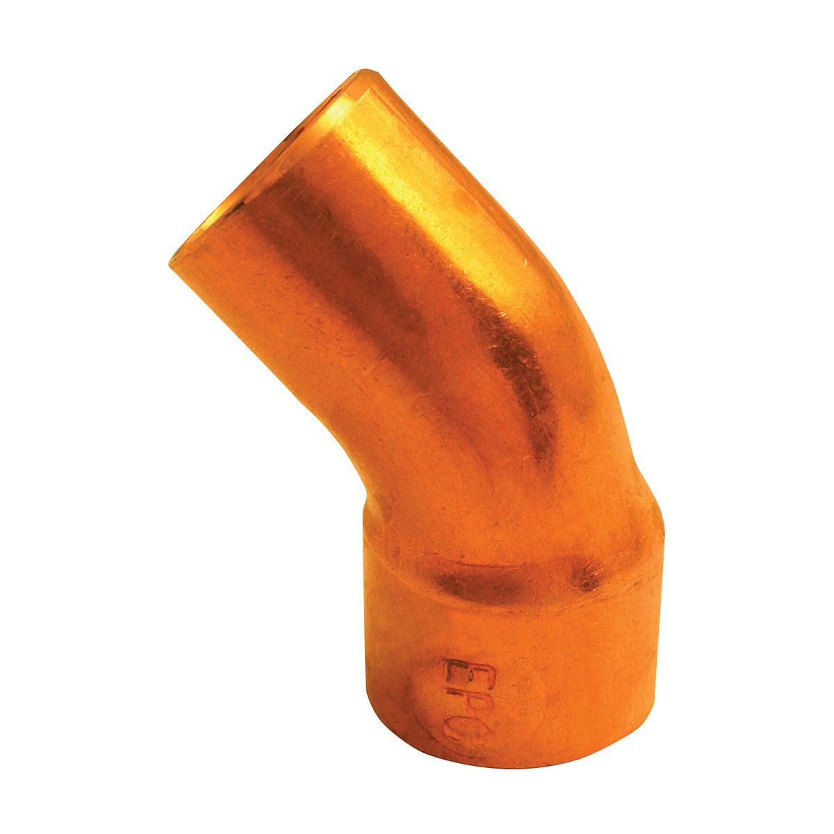 EPC 31202 Street Pipe Elbow, 3/4 in, Sweat x FTG, 45 deg Angle, Copper