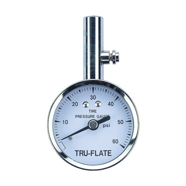 Tru-Flate 17-551 Tire Gauge, 10 to 60 psi, Steel Gauge Case