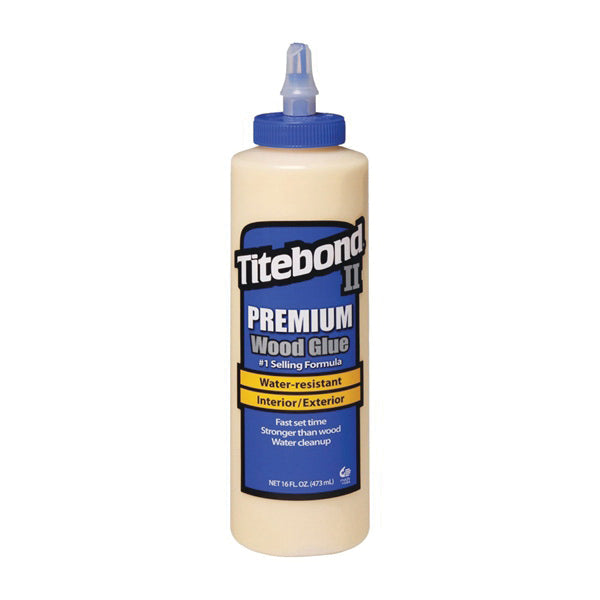 Titebond II 5004 Wood Glue, Yellow, 16 oz Bottle