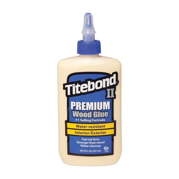 Titebond II 5003 Wood Glue, Yellow, 8 oz Bottle