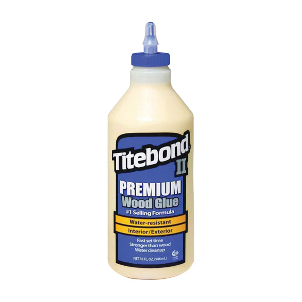 Titebond II 5005 Wood Glue, Yellow, 1 qt Bottle