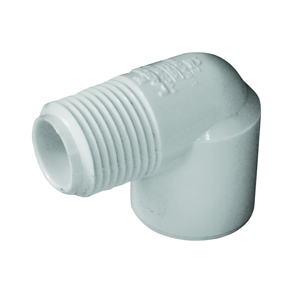 GENOVA 300 Series 32805 Street Pipe Elbow, 1/2 in, Slip x MIP, 90 deg Angle, PVC, White, SCH 40 Schedule