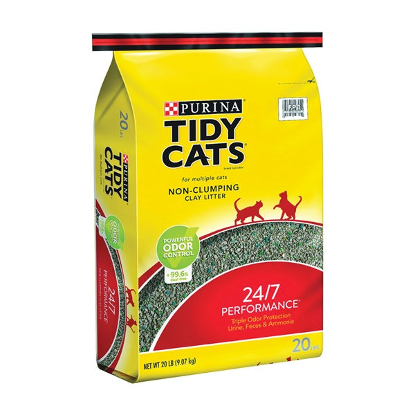 Tidy Cats 7023010720 Cat Litter, 20 lb Capacity, Gray/Tan, Granular Bag