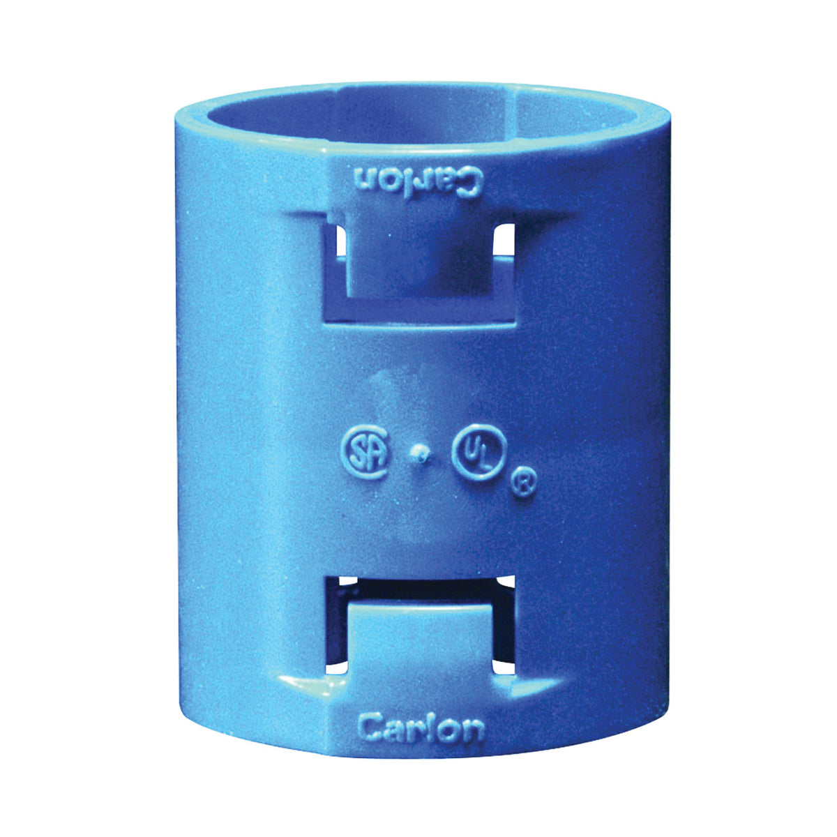 Carlon A240E-CAR Conduit Coupling, 3/4 in, 1.85 in L, Polycarbonate, Blue