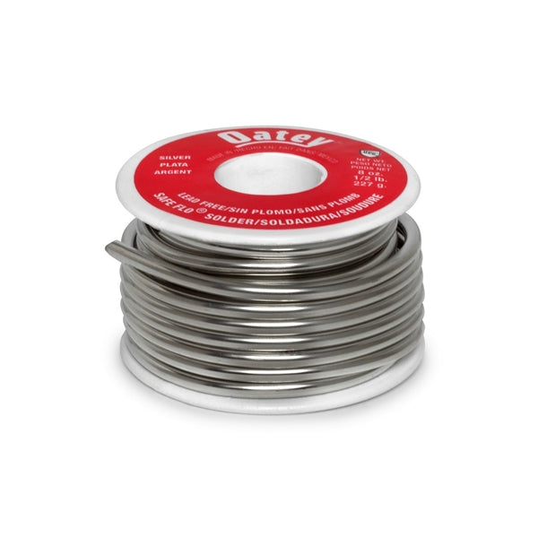 Oatey Safe-Flo 29024 Wire Solder, 1/2 lb, Solid, Silver, 415 to 455 deg F Melting Point
