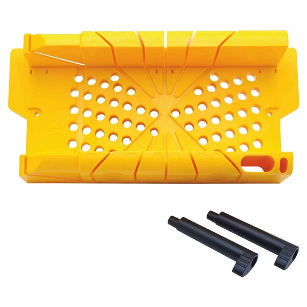 STANLEY 20-112 Clamping Mitre Box, 45/90 deg, 45 deg Face Angle, 22.5 deg Octagonal Cutting Slot, Polypropylene