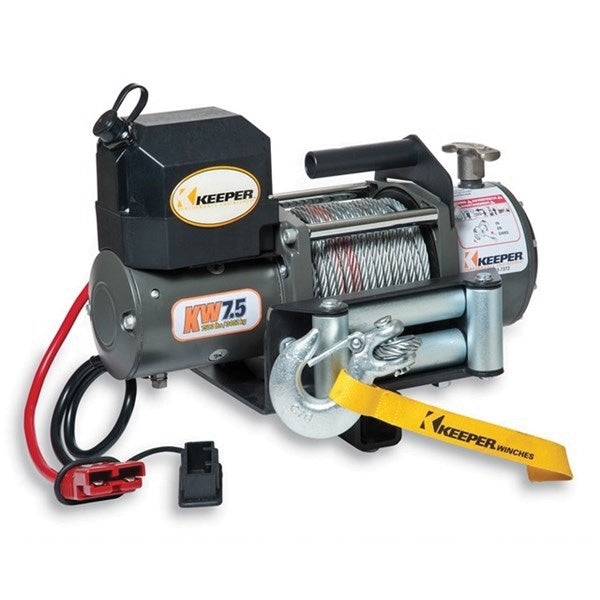 KEEPER KW75122RM Winch, Electric, 12 VDC, 7500 lb
