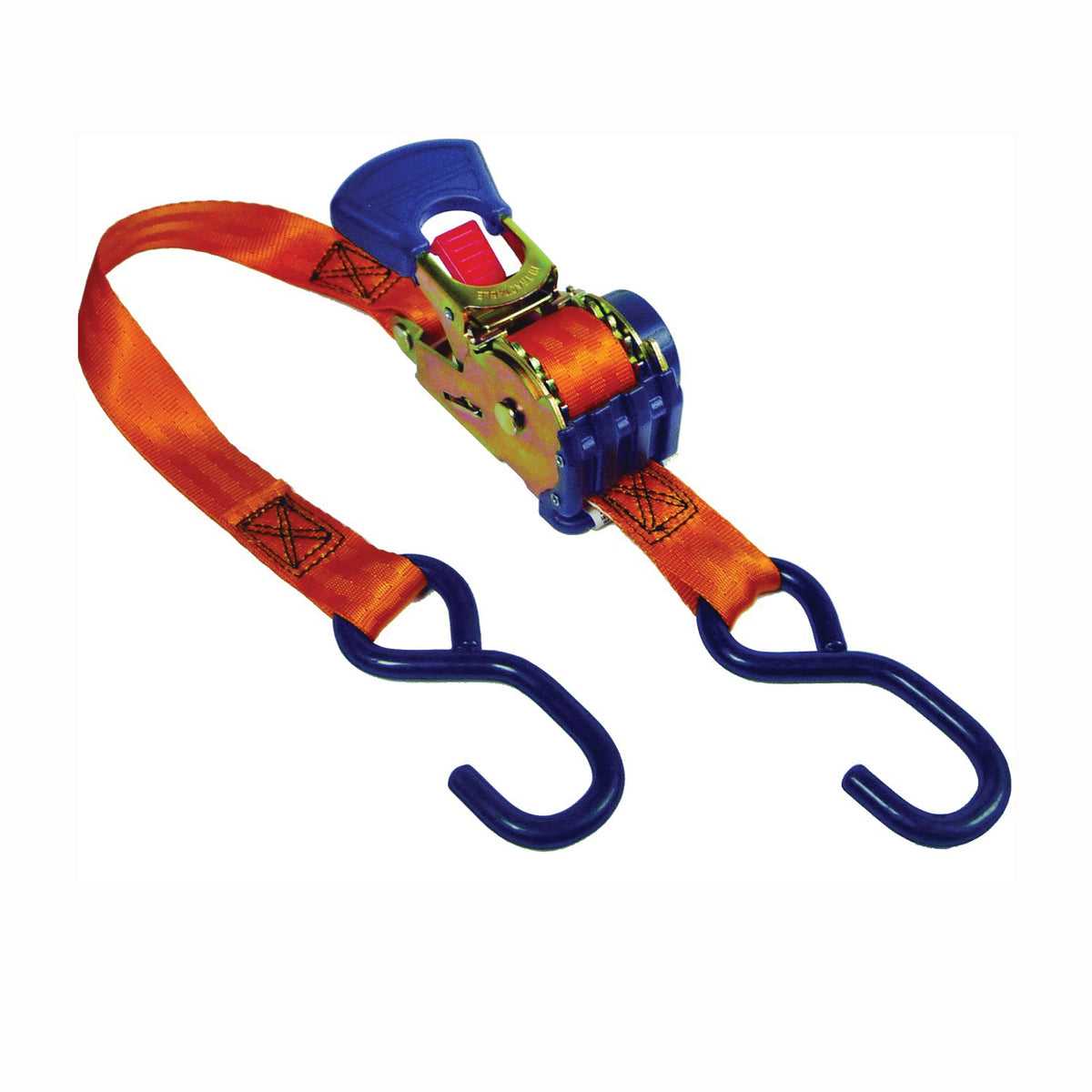 KEEPER 05561 Tie-Down, 1 in W, 6 ft L, Polyester, Orange, 500 lb, S-Hook End Fitting