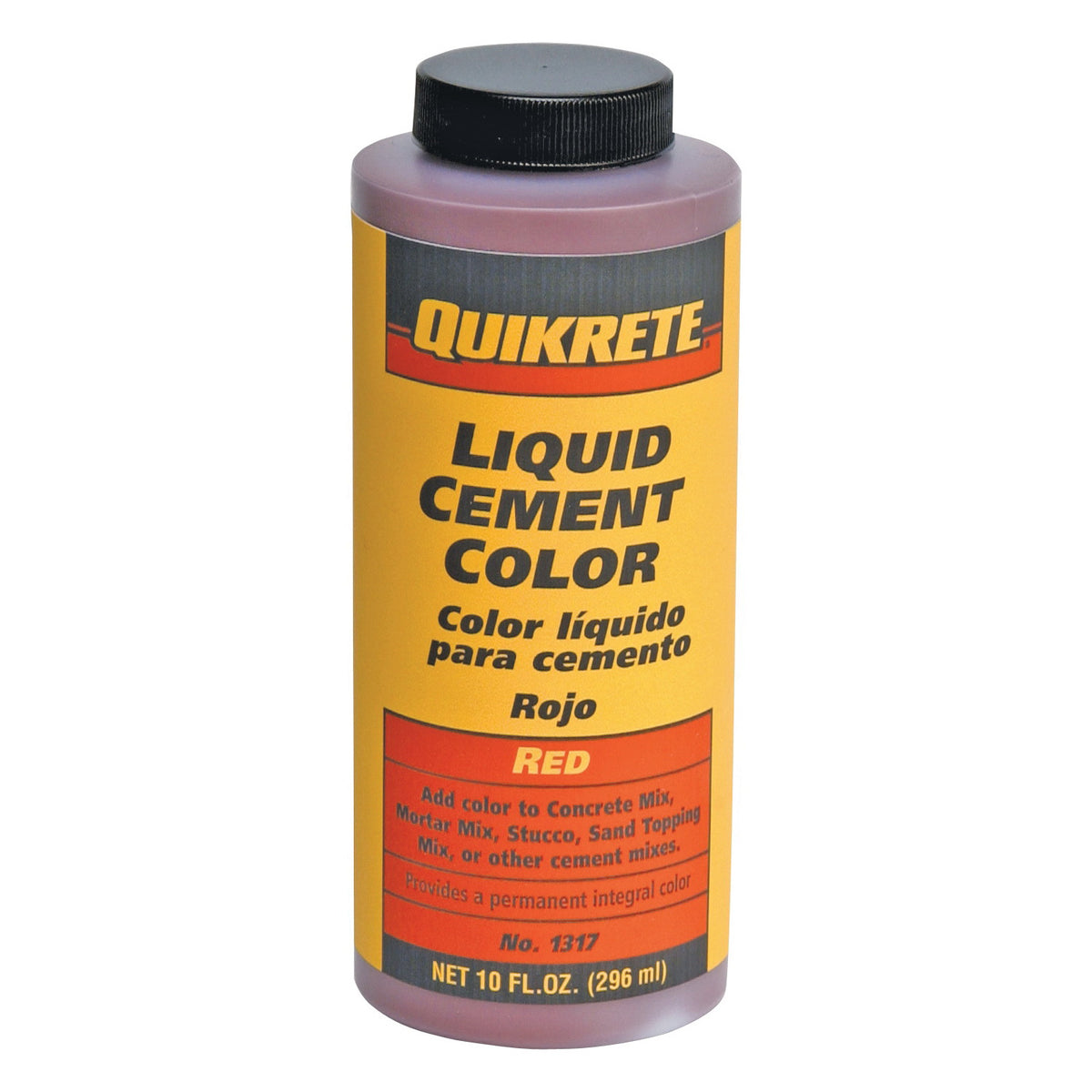 Quikrete 131703 Cement Color, Red, Liquid, 10 oz Bottle