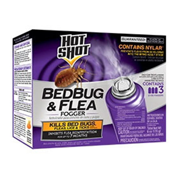 HOT SHOT HG-95911 Bed Bug and Flea Fogger, 2000 cu-ft Coverage Area, White