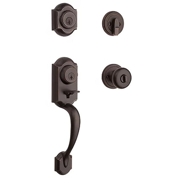 Kwikset 95530-019 Handleset, 2 Grade, Venetian Bronze, 2-3/8 x 2-3/4 in Backset, KW1 Keyway, 1-3/4 in Thick Door