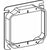 Orbit 42075 Switch Box Ring, 4 in L, 4 in W, Square, Steel, Gray, Galvanized