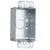 RACO 400 Gangable Switch Box, 1 -Gang, 1 -Outlet, 3 -Knockout, 1/2 in Knockout, Steel, Gray, Galvanized