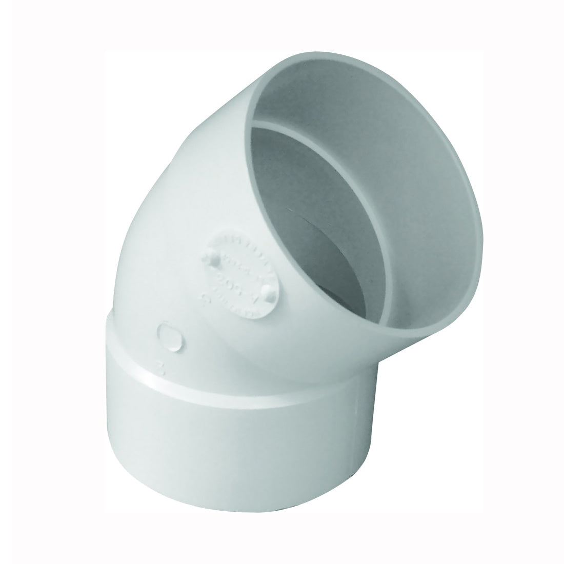 GENOVA 400 Series 40640 Pipe Elbow, 4 in, Hub, 45 deg Angle, PVC