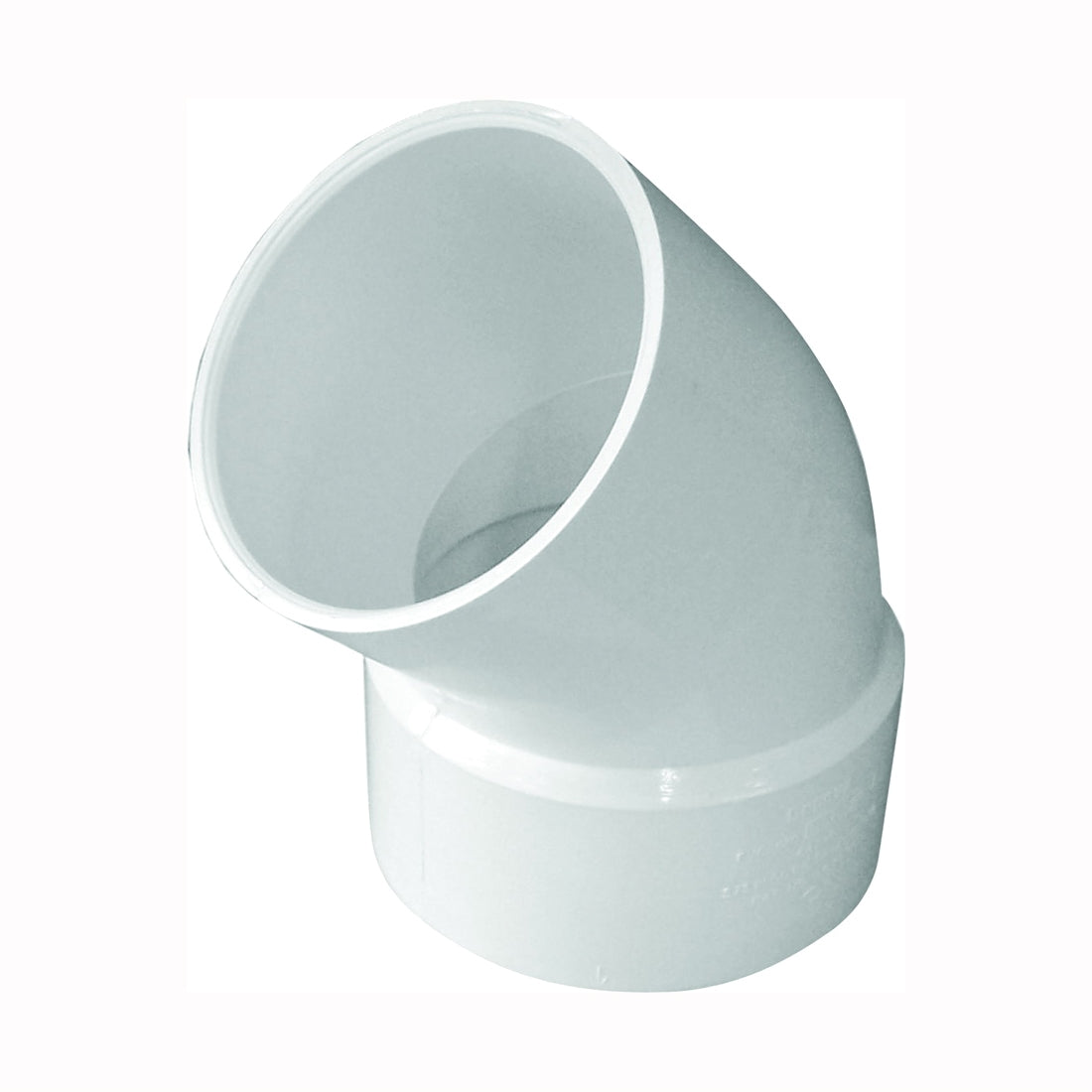 GENOVA 400 Series 42740 Street Pipe Elbow, 4 in, Hub x Spigot, 45 deg Angle, PVC