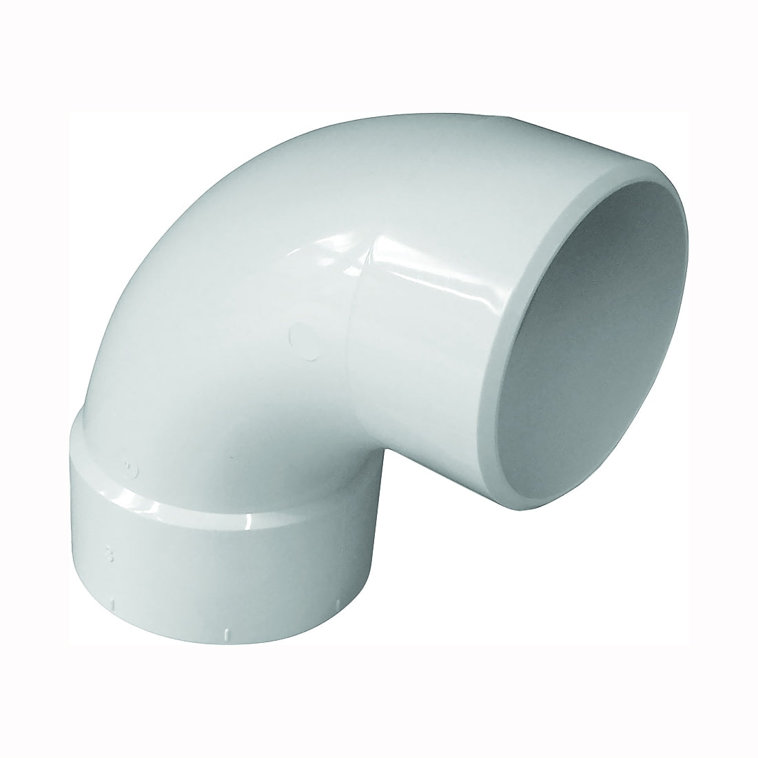 GENOVA 400 Series 42940 Street Pipe Elbow, 4 in, Hub x Spigot, 90 deg Angle, PVC