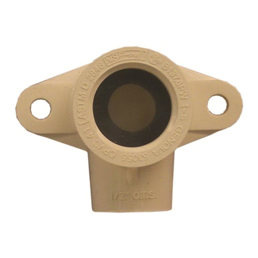 GENOVA 500 Series 53055 Wing Pipe Elbow, 1/2 in, Slip-Joint x FIP, 90 deg Angle, CPVC, 400 psi Pressure