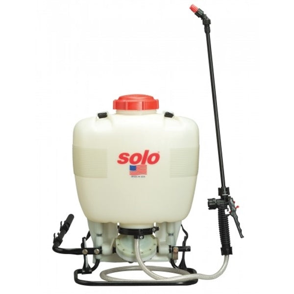 SOLO 475-B Backpack Sprayer, 4 gal Tank, HDPE Tank, 25 ft Horizontal, 20 ft Vertical Spray Range, 4 ft L Hose