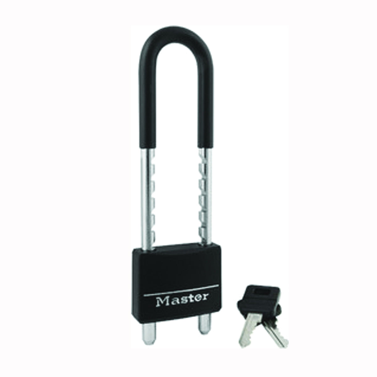 Master Lock 527D Padlock, Keyed Different Key, Adjustable Shackle, 5/16 in Dia Shackle, Brass Body, 2 in W Body