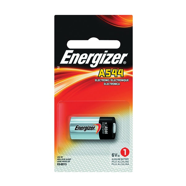Energizer A544BPZ Zero-Mercury Battery, 6 V Battery, 178 mAh, A23 Battery, Alkaline Manganese Dioxide