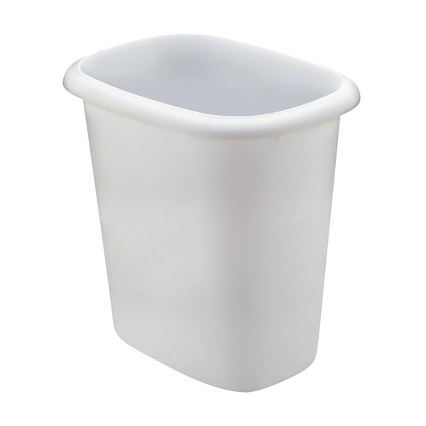 Rubbermaid FG295300 WHT Waste Basket, 6 qt Capacity, Plastic, White, 9 in H