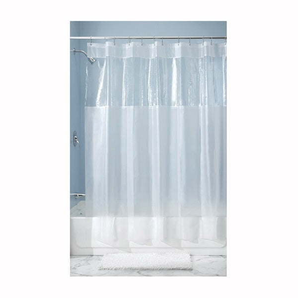 iDESIGN 26680 Shower Curtain, 72 in L, 72 in W, Vinyl, Clear