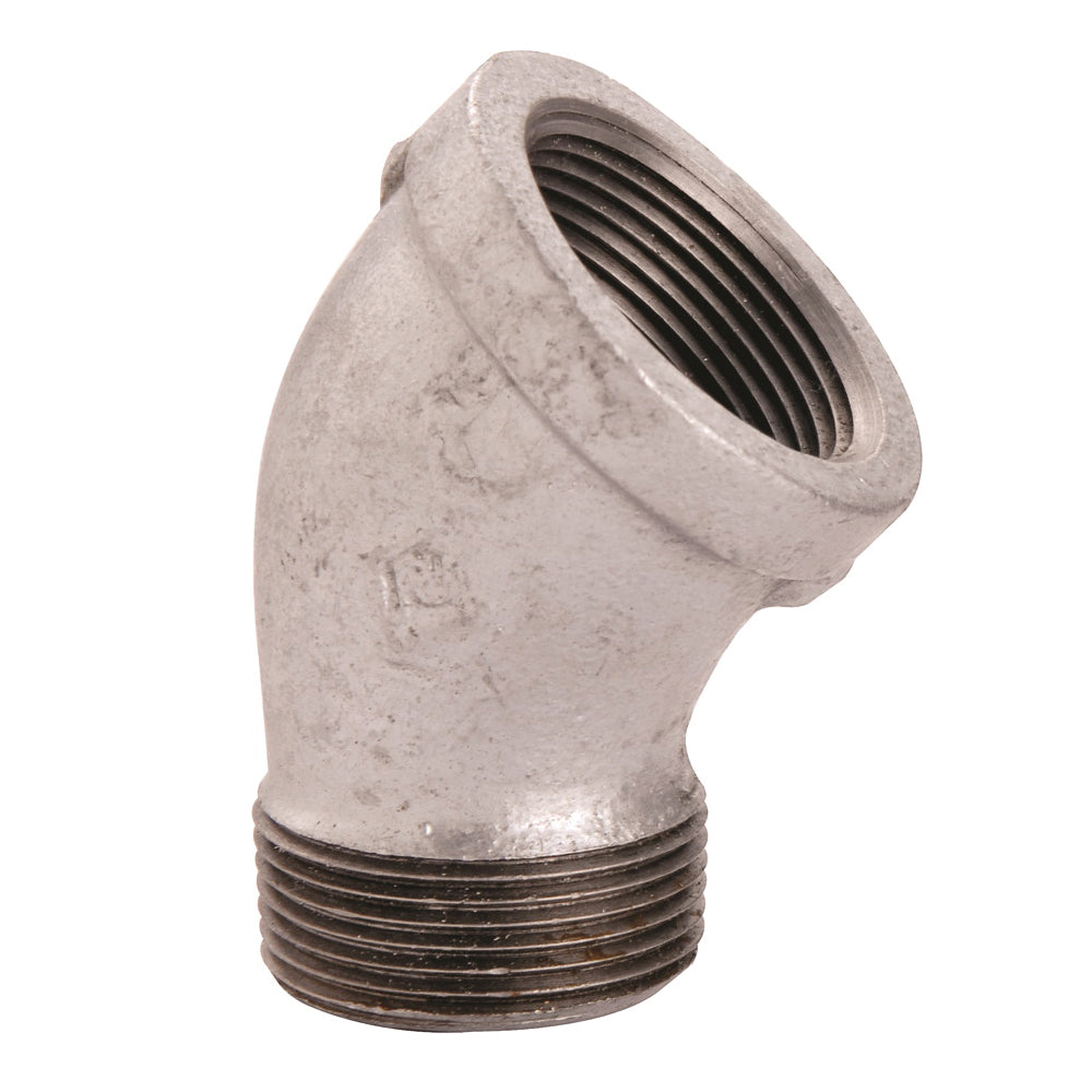 ProSource PPG121-40 Street Pipe Elbow, 1-1/2 in, Threaded, 45 deg Angle, SCH 40 Schedule, 300 psi Pressure